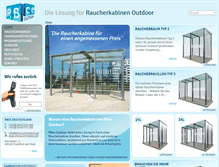 Tablet Screenshot of dieraucherkabine.de